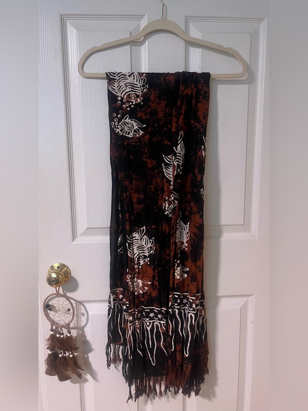 Women’s Brown & Black Swim Sarong Cover-Up